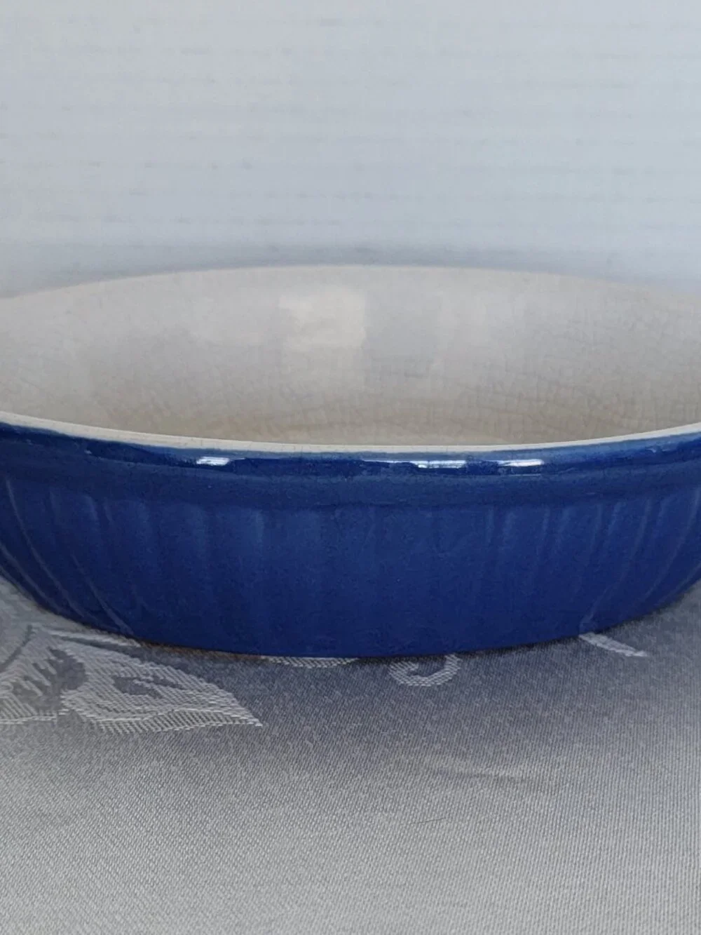 Au Gratin Dish, Small Casserole Dish, Baking Dish, WCL Blue & White